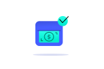 Ilustração de um envelope com dinheiro.